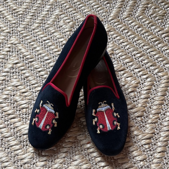Stubbs & Wootton Shoes - Stubbs & Wootton Black and Red Loafers